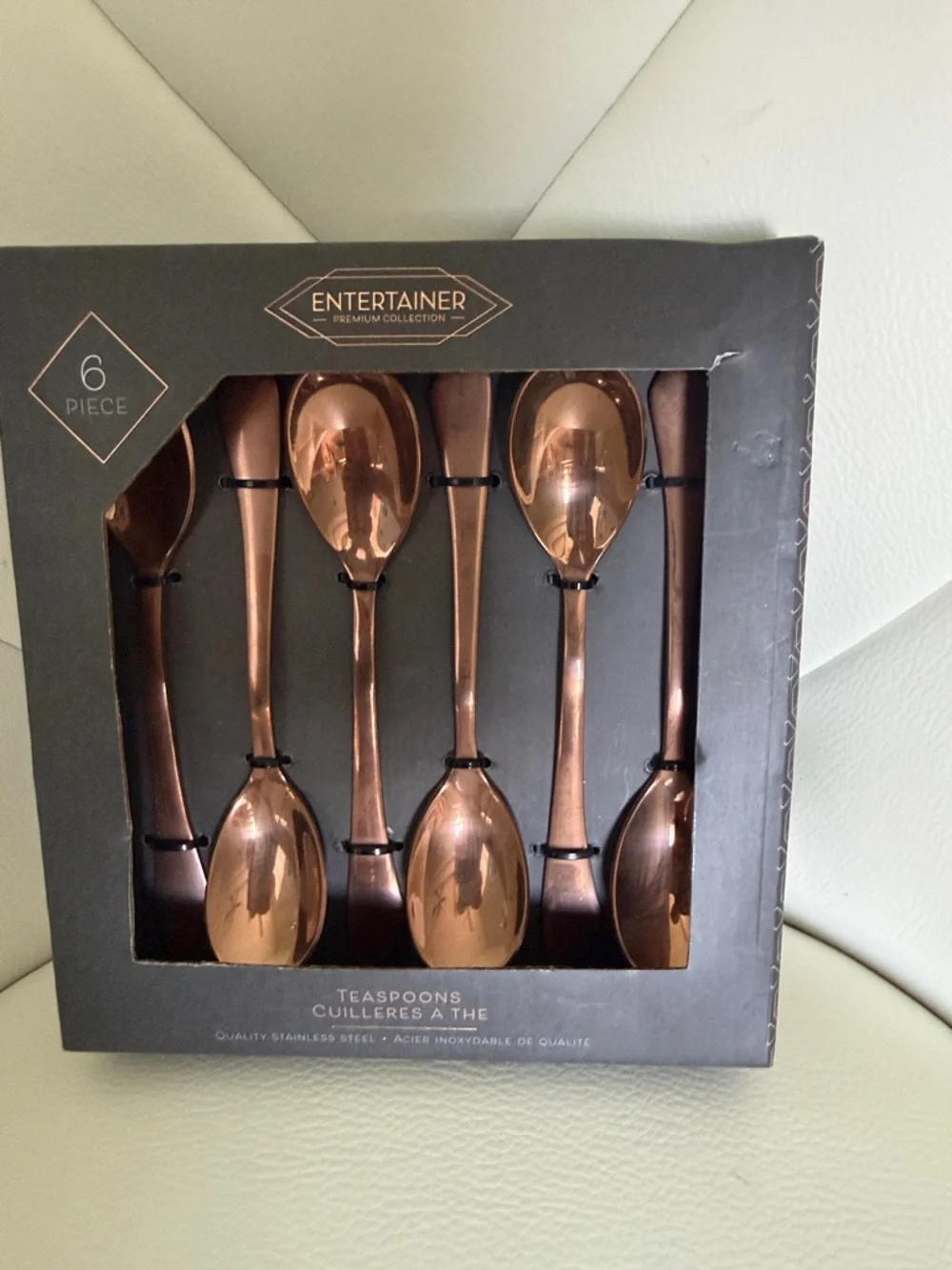 Entertainer Premium Collection Gold-Copper Teaspoon Set 6 Piece - Picture 4 of 6